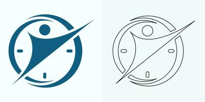 new style Analog clock flat vector icon. Symbol of time management, chronometer with hour, minute, and second arrow. Simple illustration isolated on a white background.