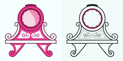 new style Analog clock flat vector icon. Symbol of time management, chronometer with hour, minute, and second arrow. Simple illustration isolated on a white background.