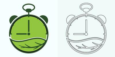 nuevo estilo término análogo reloj plano vector icono. símbolo de hora gestión, cronómetro con hora, minuto, y segundo flecha. sencillo ilustración aislado en un blanco antecedentes.