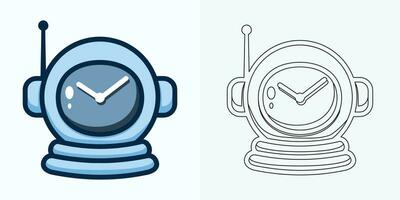 nuevo estilo término análogo reloj plano vector icono. símbolo de hora gestión, cronómetro con hora, minuto, y segundo flecha. sencillo ilustración aislado en un blanco antecedentes.