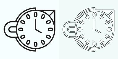 ilustración de icono de reloj en estilo plano. ver ilustración de vector de cara sobre fondo aislado. concepto de negocio de señal de alarma de tiempo.