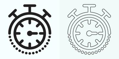 reloj reloj icono en plano degradado estilo ui vector diseño