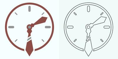 ilustración de icono de reloj en estilo plano. ver ilustración de vector de cara sobre fondo aislado. concepto de negocio de señal de alarma de tiempo.