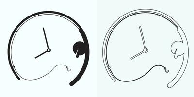 Clock Fill inside vector icon which can easily modify or edit