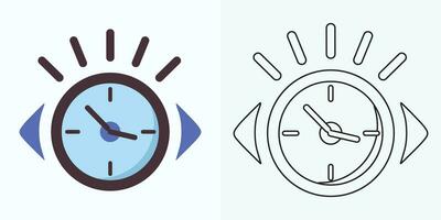 Clock watch icon in flat gradient style ui vector design