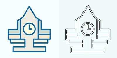 Clock watch icon in flat gradient style ui vector design