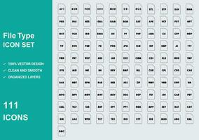 File type icon set vector