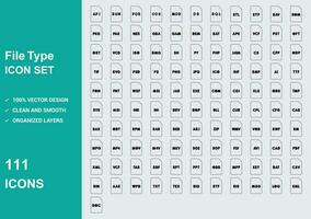 File type icon set vector