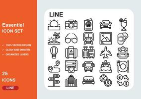 Essential icon set vector