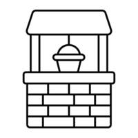 Premium download icon of water well vector