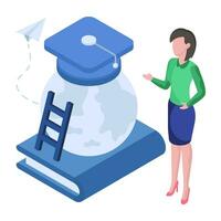 Perfect design illustration of global education vector
