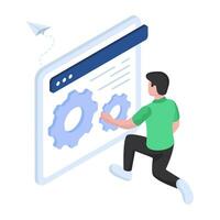 Perfect design illustration of web setting vector