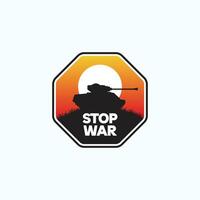 detener guerra firmar o símbolo logo vector