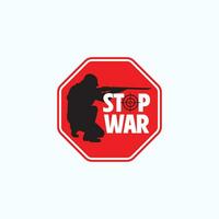 stop war sign or symbol logo vector