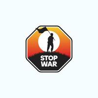 stop war sign or symbol logo vector