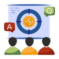 Trendy vector design of financial target