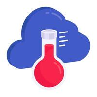 moderno diseño icono de nube temperatura vector