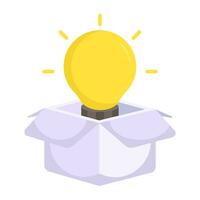 An icon design of think outside the box vector