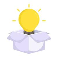 An icon design of think outside the box vector