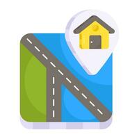 Conceptual flat design icon of real estate website vector