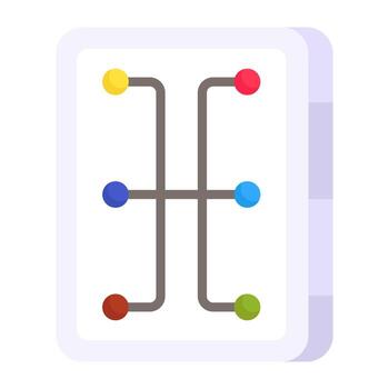 An icon design of digital nodes vector