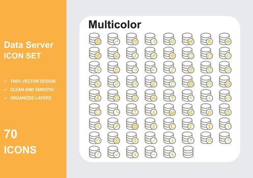 data server  lineal color vector