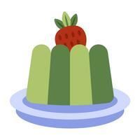 un icono de diseño perfecto de pastel de gelatina vector