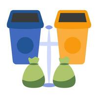 Vector design of garbage bins