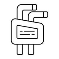 An icon design of hex key vector