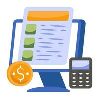 Premium design icon of online list vector