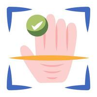 Perfect design icon of hand scanning vector