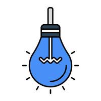 A modern design icon of hanging bulb vector