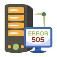 un creativo diseño vector de error 505