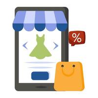 Perfect design icon of mobile shop vector