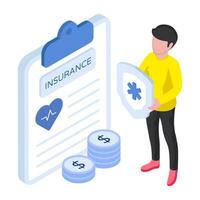 An illustration design of insurance policy vector