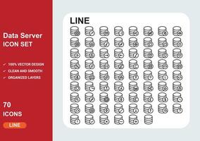 datos servidor línea degradado vector