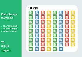 data server  multi color vector