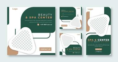 Spa, Massage, Beauty and Therapy Social Media Post for Online Marketing Promotion Banner, Story and Web Internet Ads Flyer vector