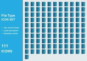 File type icon set vector