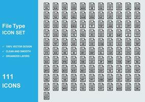 file tFile type icon set vector