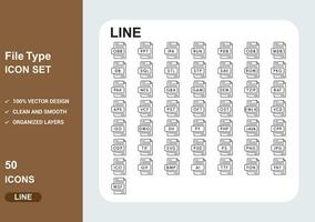 File type icon set vector