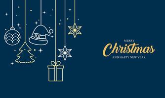 Merry Christmas decoration banner background vector