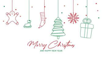 Merry Christmas decoration banner background vector