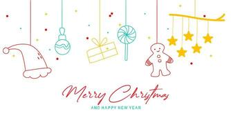 Merry Christmas decoration banner background vector