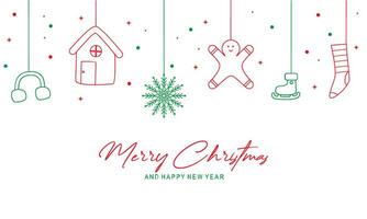 Merry Christmas decoration banner background vector