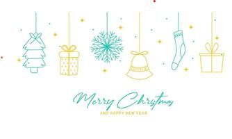 Merry Christmas decoration banner background vector