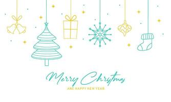 Merry Christmas decoration banner background vector