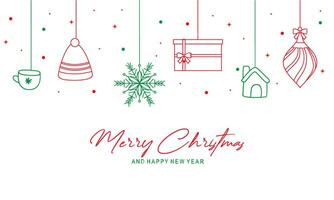 Merry Christmas decoration banner background vector