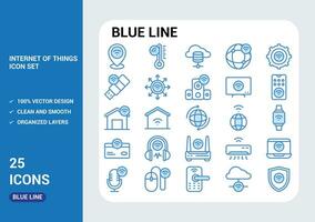 iot  detailed outline icon set Pro Vector