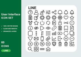 ui glyph detailed outline icon set Pro Vector